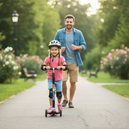 Dečiji &Scaron;areni trotinet sa Aluminijumskim ramom u vise boja - Dezen 8