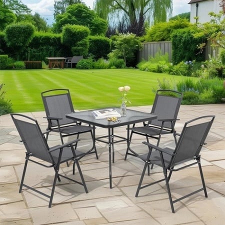 Ba&scaron;tenski set sto i sklopive stolice za 4 osobe 24-SA0122C