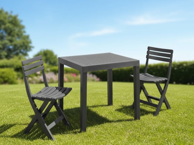 Ipae ProGarden Set Club - Ba&scaron;tenski Set sa Stolom i 2 Sklopive Stolice