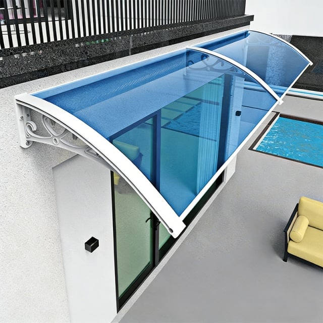 Alberg Alu nadstre&scaron;nica 150x100 cm ploča 5 mm plava sa belim nosačem ( AGX-150100-WHBL )