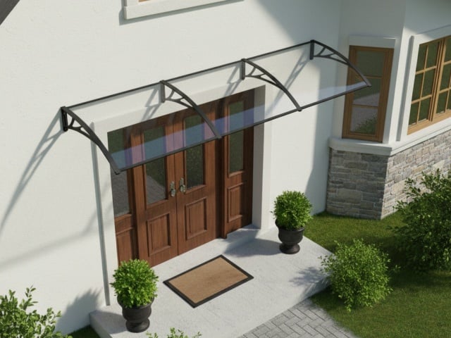 Alberg Nadstre&scaron;nica 300&times;100 cm leksan 5 mm providni sa crnim nosačem ( AGC&ndash;300100&ndash;TRBK )