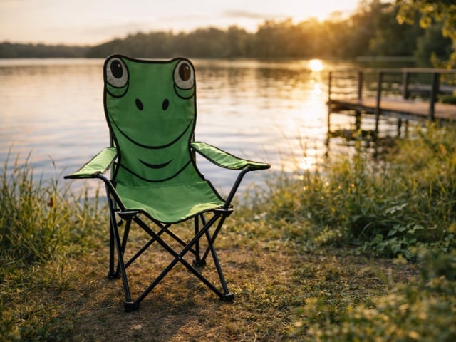 Alberg Dečija sklopiva stolica Žabac - zelena ( KLK030 )