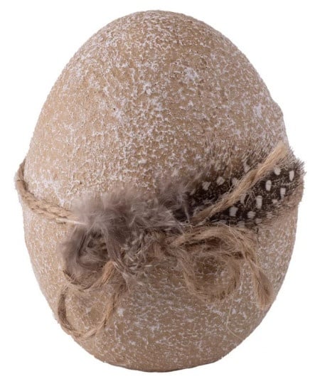 Viter uskr&scaron;nje jaje natur sa perom h8,4 cm ( 046649 )