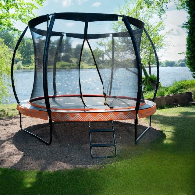 Trambolina 244cm Magic Moow sa za&scaron;titnom mrežom i merdevinama (MM244-OR)