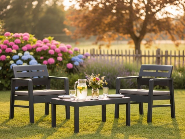 Ipae ProGarden Set Lombok Anthracite - Ba&scaron;tenski Set sa Jastucima