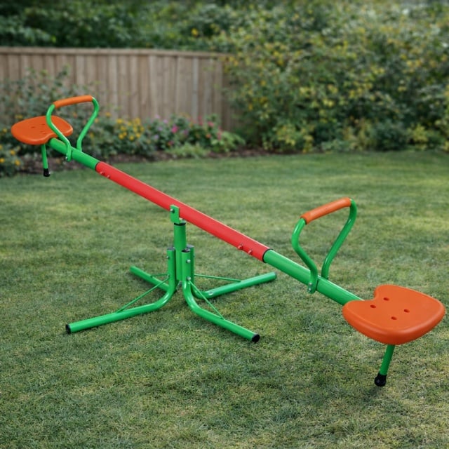 Fun Flip Dečija Klackalica sa Rotacijom 360 - Metalna Konstrukcija Zelena ( K120L-GR-FF )