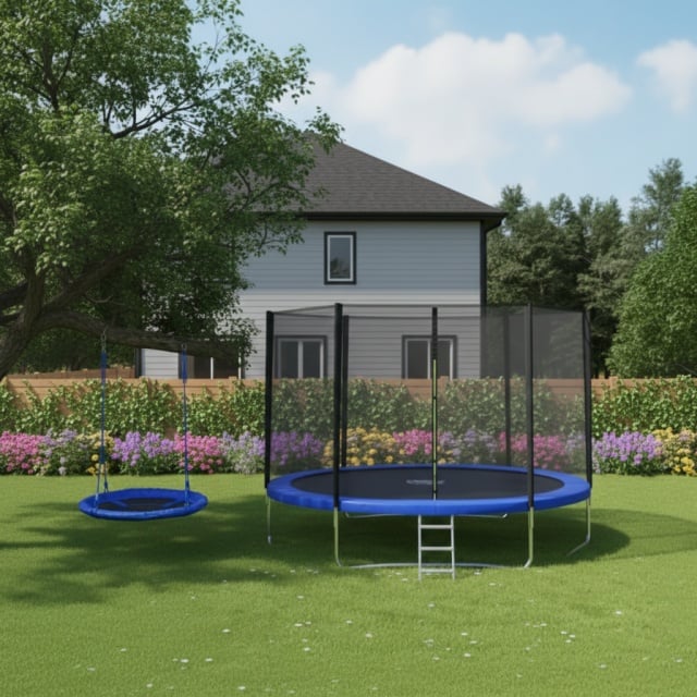 Fun Flip set 2 u 1 (Trambolina 366 cm + Gnezdo ljulja&scaron;ka 110 cm)
