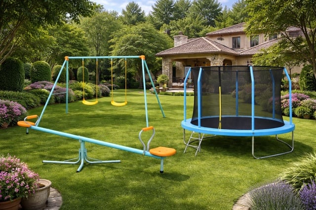 Fun Flip 3u1 Dečiji Set (Trambolina 305 + Ljulja&scaron;ka + Klackalica 360&deg;)