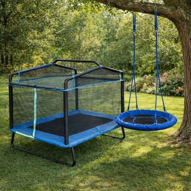 Fun Flip 2u1 Blue Paradise - Trambolina i Gnezdo Ljulja&scaron;ka