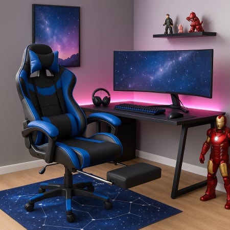 Trick Gejmerska stolica sa dodatkom za noge Y-830 Plava