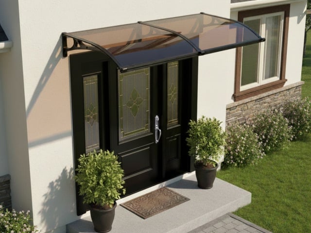 Alberg Nadstre&scaron;nica 200x100 cm leksan 5 mm bronzani sa crnim nosačem ( AGC-200100-BZBK )