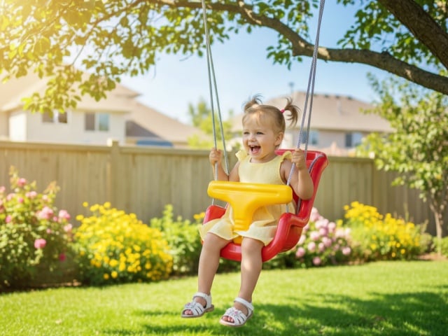 Proizvod sa nedostatkom - OUTLET - Ljulja&scaron;ka za decu SARA - Crvena