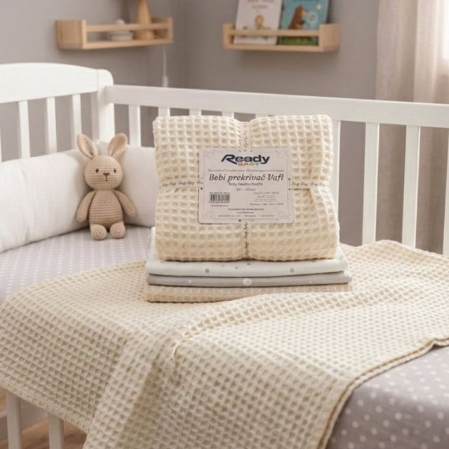Ready Bebi Prekrivač Vafl - Vanila