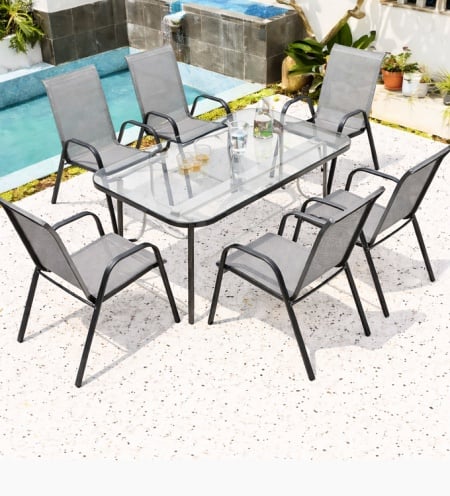 Progarden sto sa 6 stolica 001/set siva