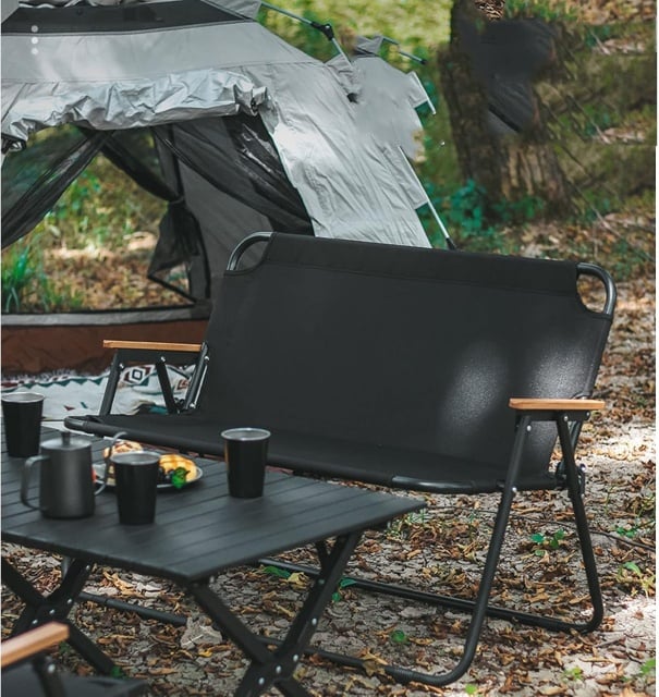 Sklopiva klupa za plažu i kampovanje za dve osobe 110x60x72 cm