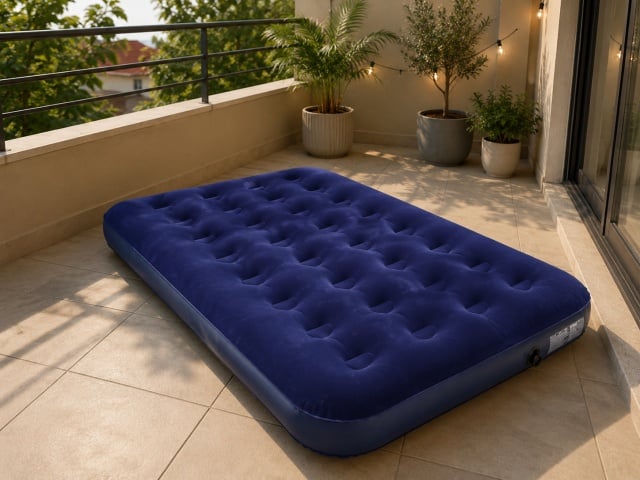 Avenli vazdu&scaron;ni krevet na naduvavanje za dve osobe 203x152x22 cm velur povr&scaron;ina