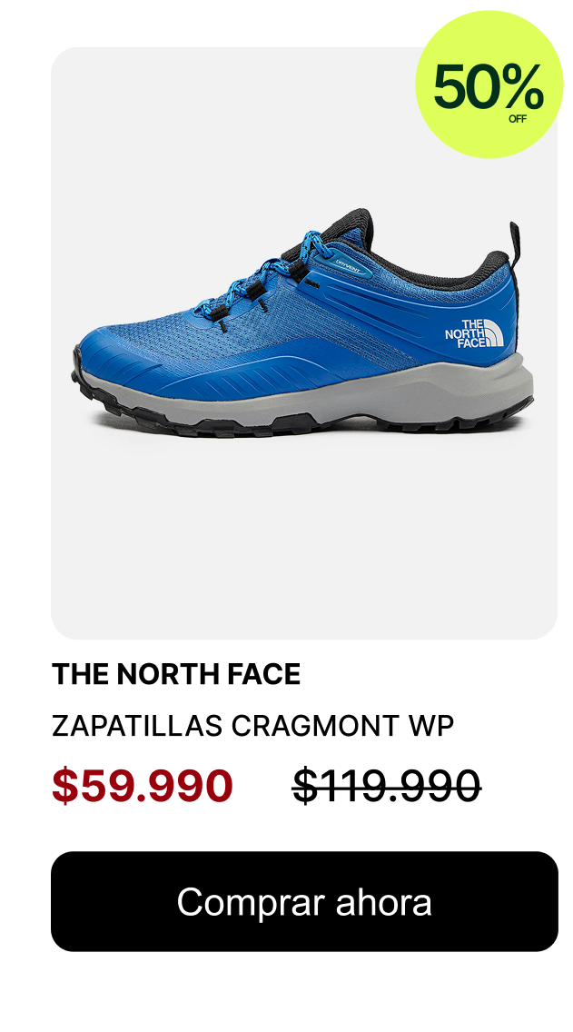 Zapatillas Cragmont Wp Hombre $59.990