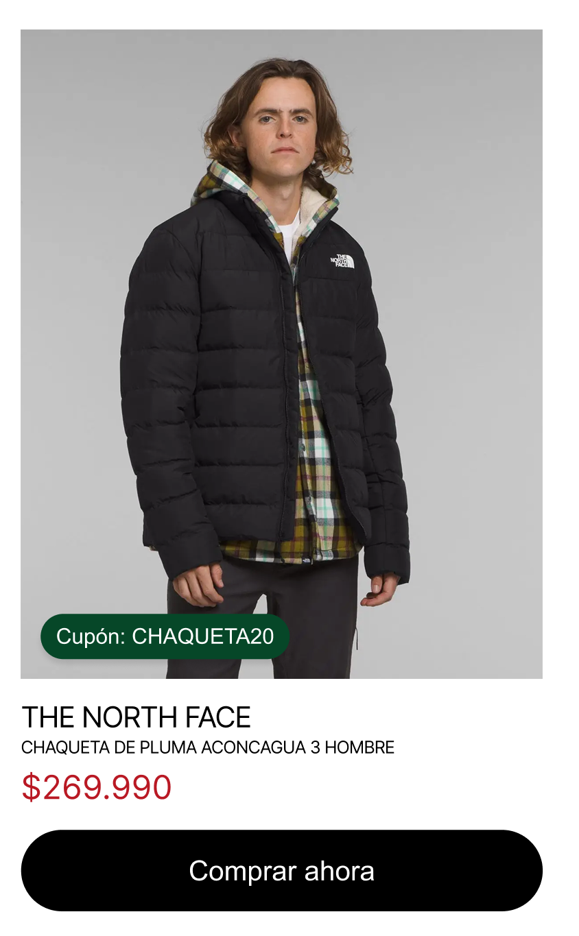 Chaqueta De Pluma Aconcagua 3 Hombre $269.990