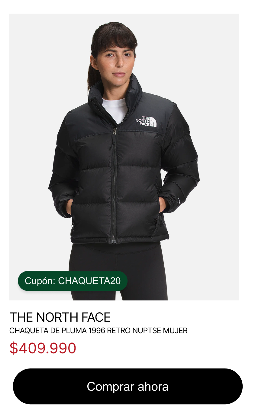 Chaqueta De Pluma 1996 Retro Nuptse Mujer $409.990