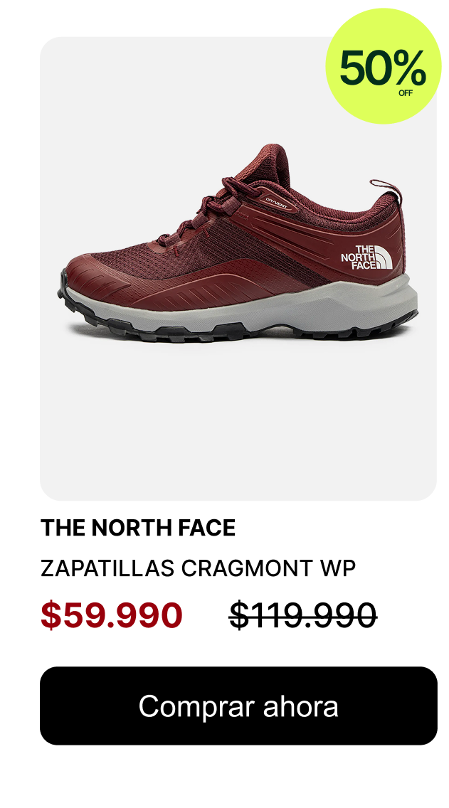 THE NORTH FACE CHAQUETA IMPERMEABLE ANTORA MUJER $98.991 $129.990 24% OFF