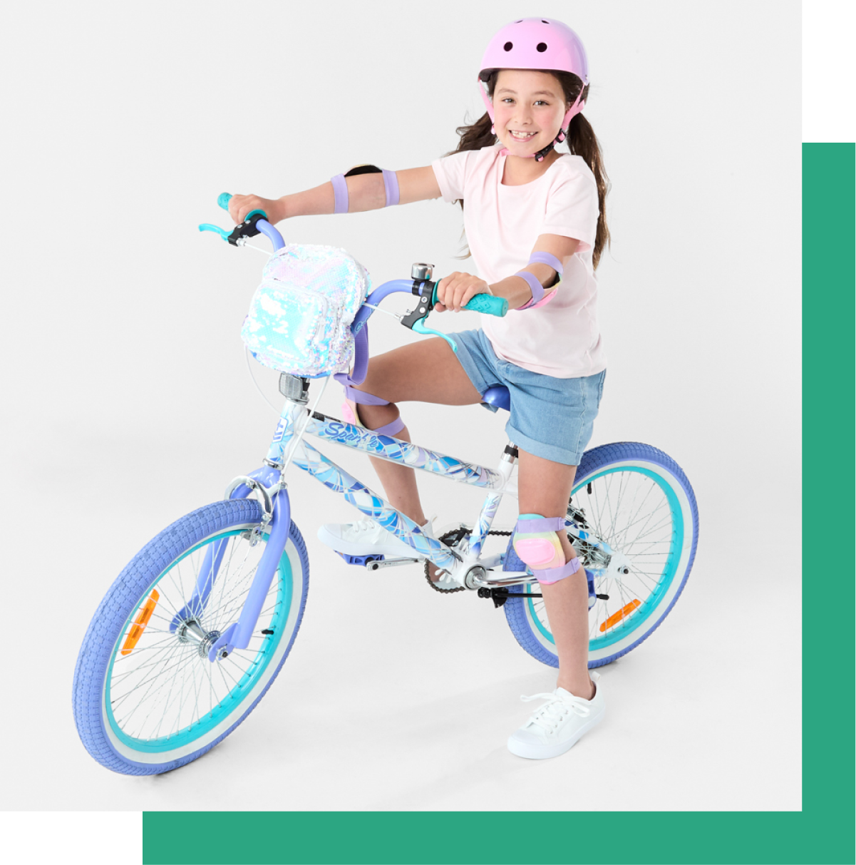 50cm sparkle bike $169. Backpack included.