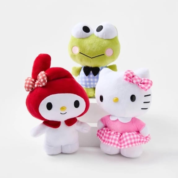 Hello Kitty plush toy 20cm assorted $14ea.