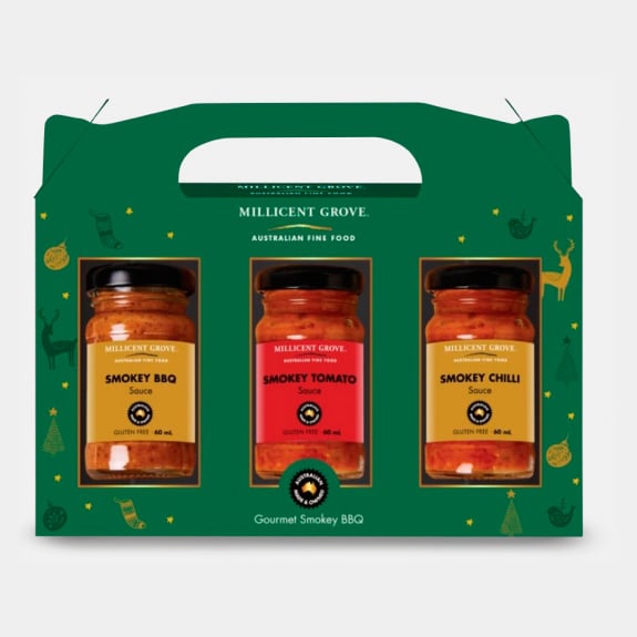 Millicent Grove 3 pack smokey BBQ sauce set $16.