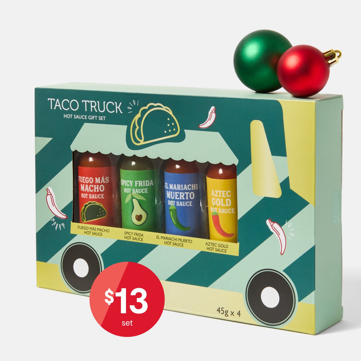 Taco Truck hot sauce gift set $13.