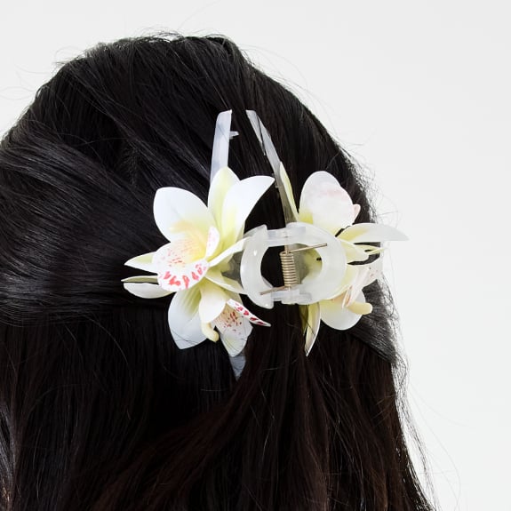 Assorted orchid claw clip $6.