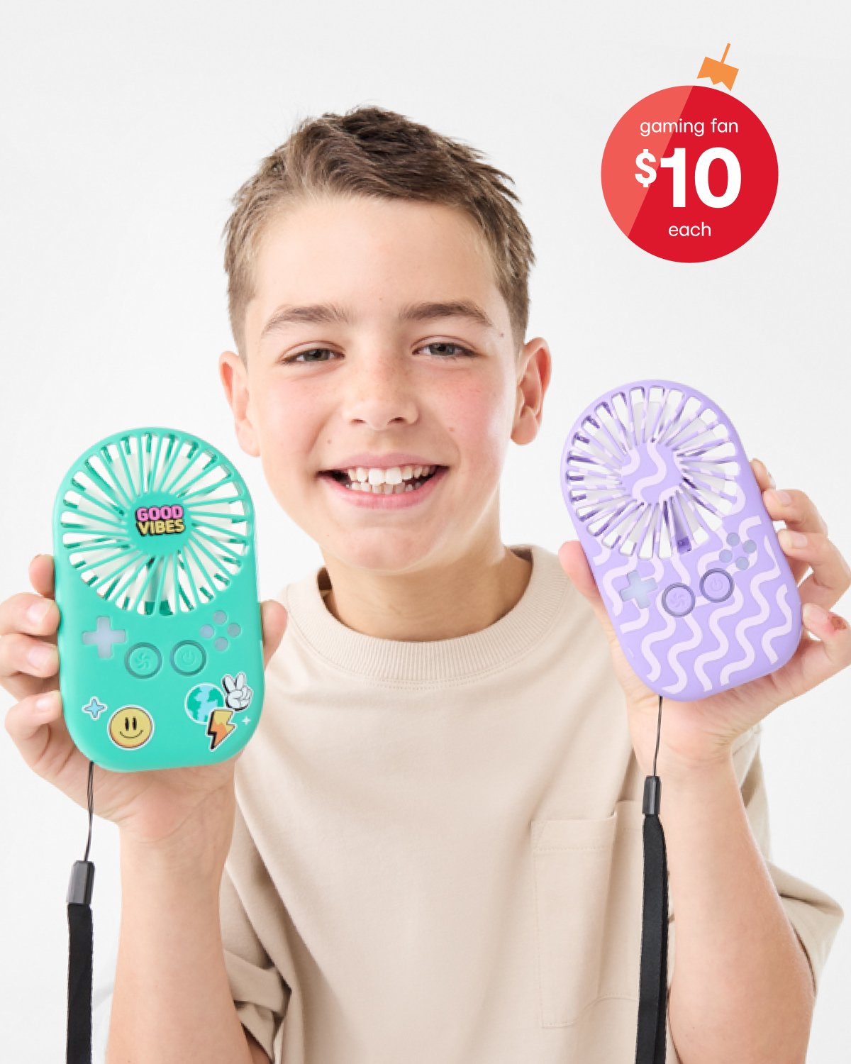 Printed gaming fan assorted