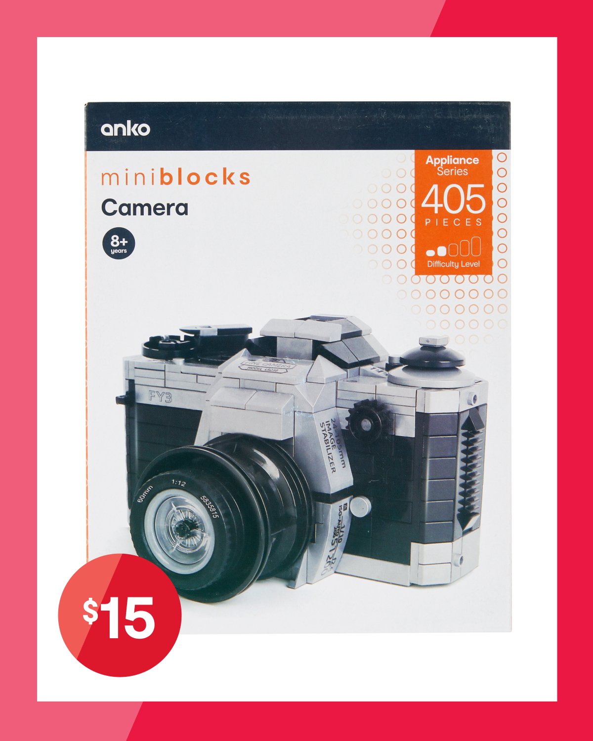 Assorted mini blocks retro camera $15.