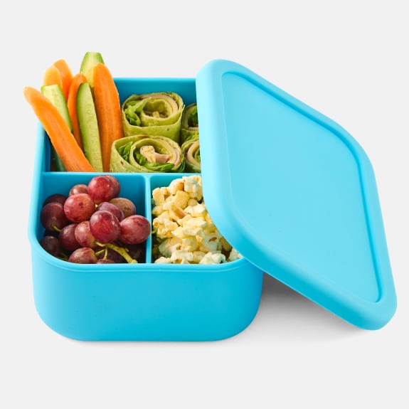 Blue silicone bento lunch box $10.