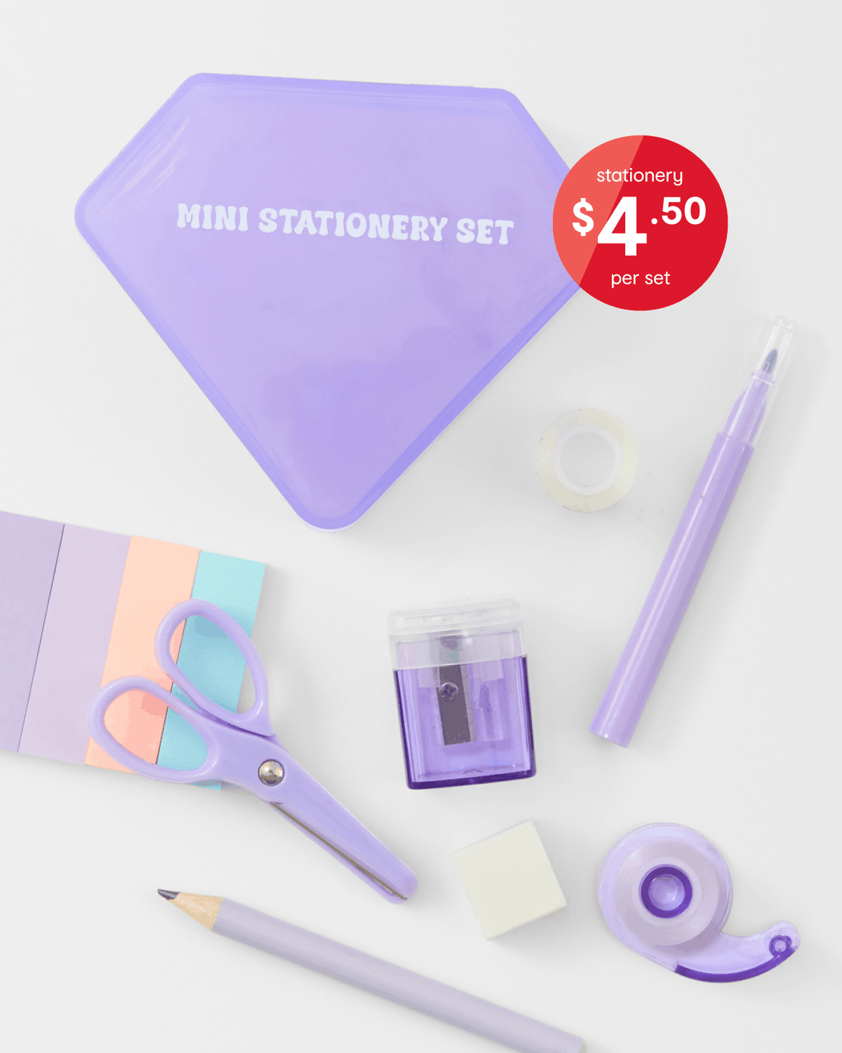 Mini stationery set diamond