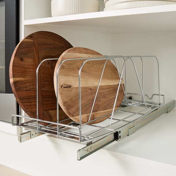 Chrome in-cabinet organiser $35.