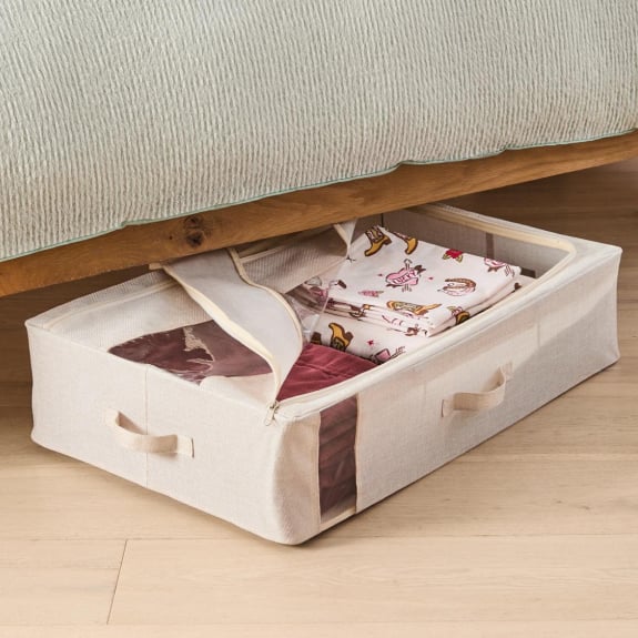 Linen look underbed box with window $17.