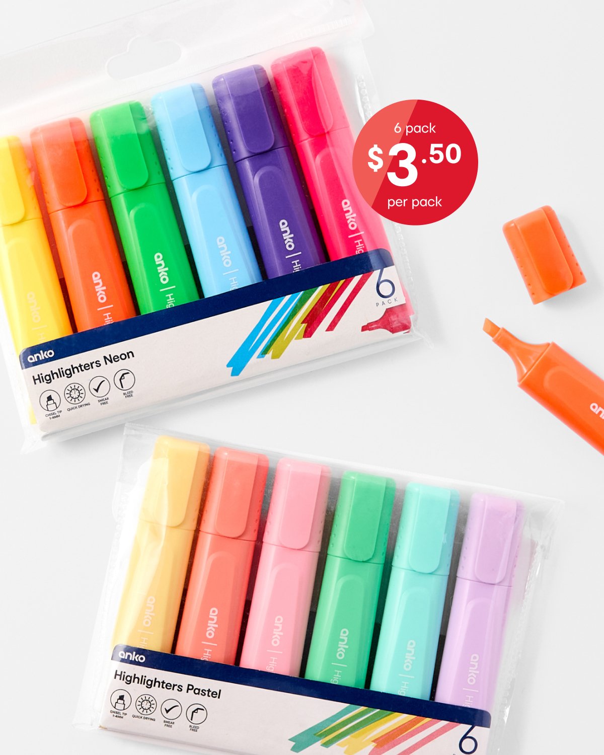 6 pack highlighters neon