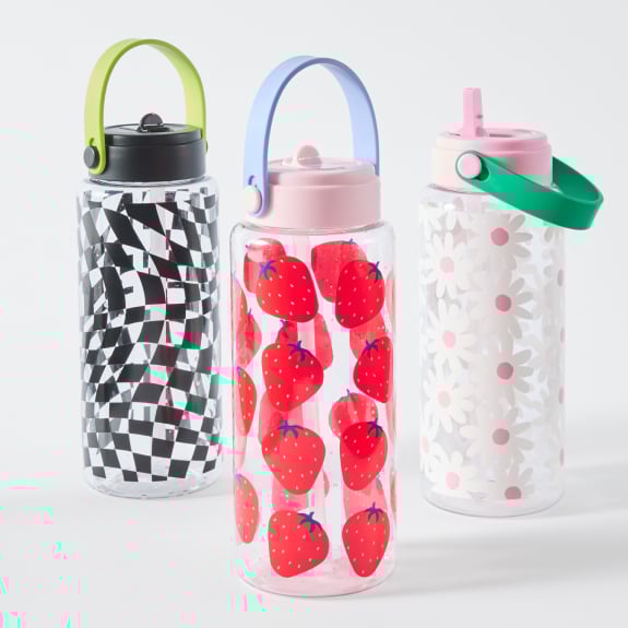 Assorted 1L bottle with handle $6.50ea.