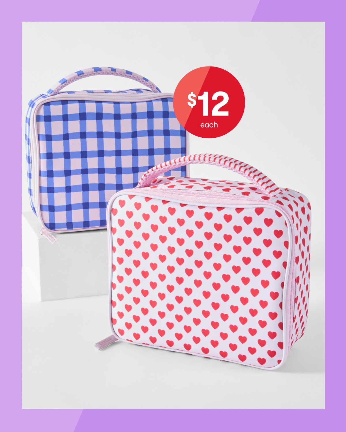 Square Hearts Cold Box $12. Square Check Cold Box $12.