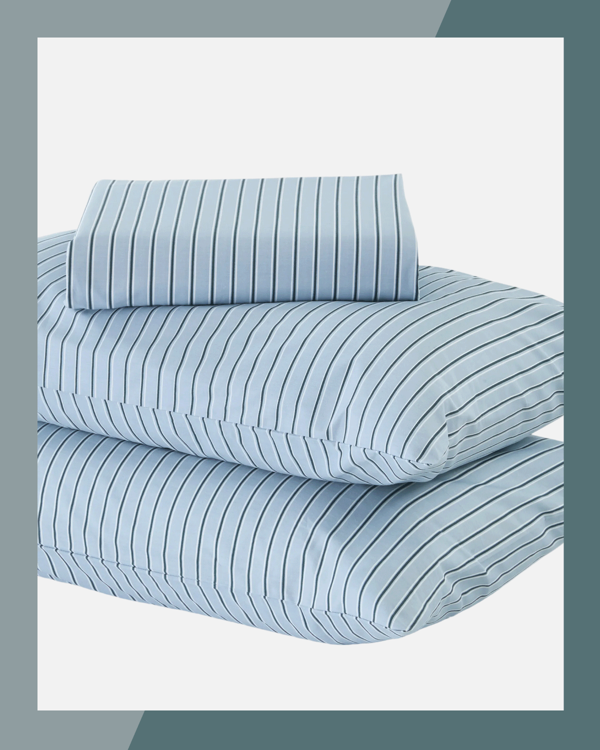 250 thread count stripe cotton sheet set QB $55.