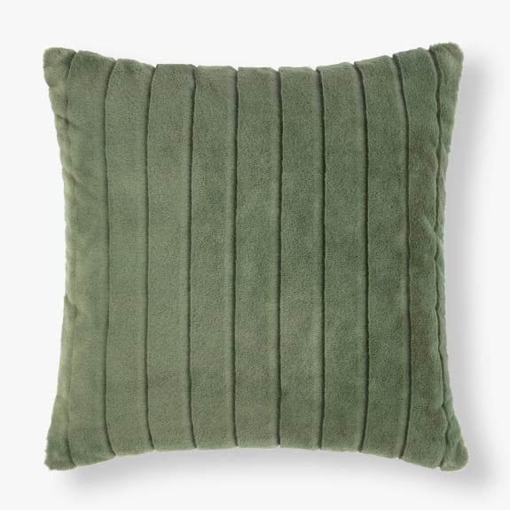 Faux fur cushion green 50x50cm $19. 