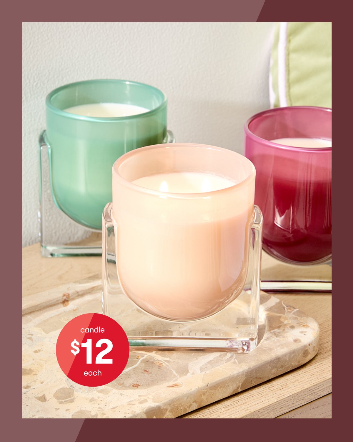 Luxe candles $12ea. 