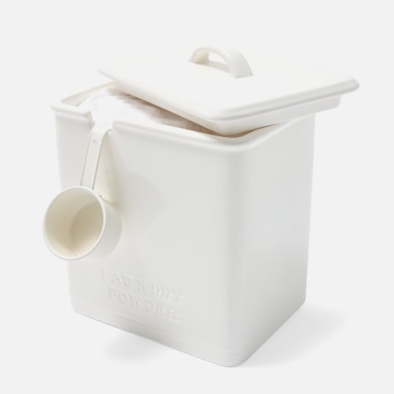 Ceramic laundry jar with ladle $16.