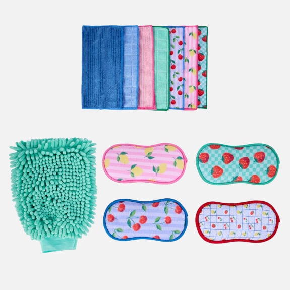 12pc cleaning cloth set $10.