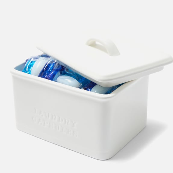 Ceramic laundry capsule can $12.