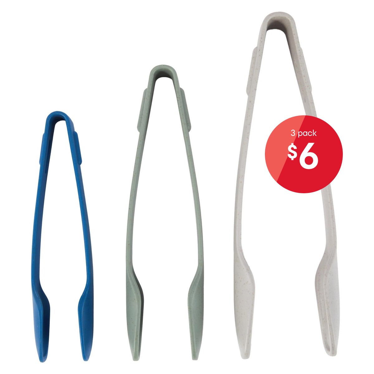 3 Pack Reusable Tongs