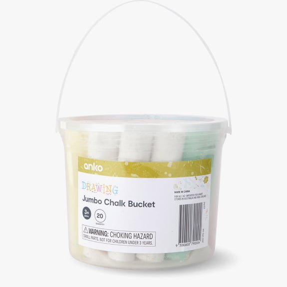 20 pack jumbo chalk bucket $4. WAS $4.50 on 27/01/26.