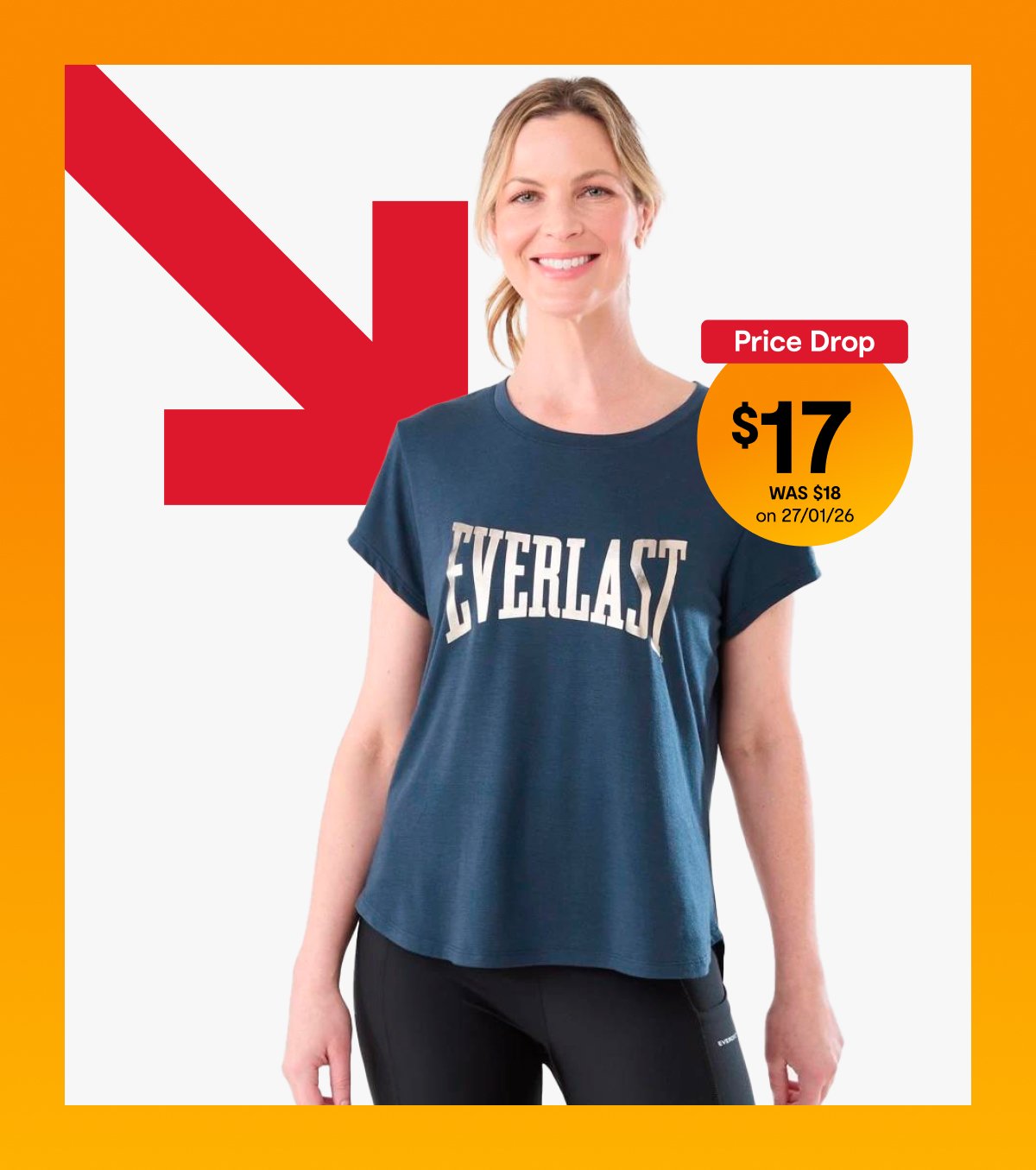 Everlast scoop neck tee. Sizes: 6-18. $17. WAS $18 on 27/01/26.