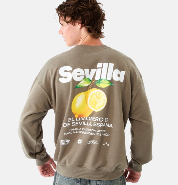 Terry oversized print sweat $25ea.