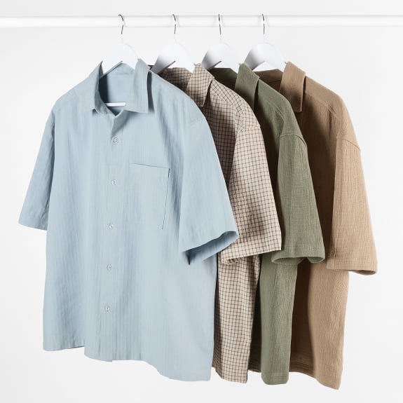 Short sleeve boxy shirt $25ea.