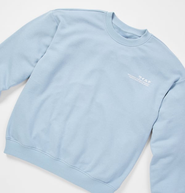 Terry oversized print sweat $25ea.